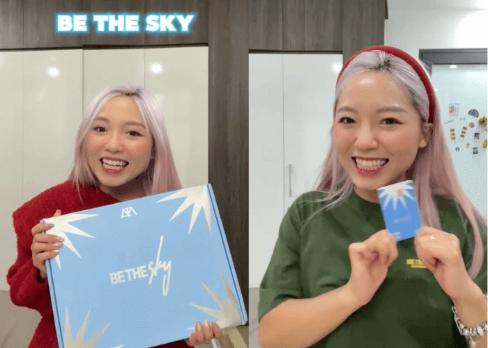 Fan hâm mộ unbox thẻ Be The Sky